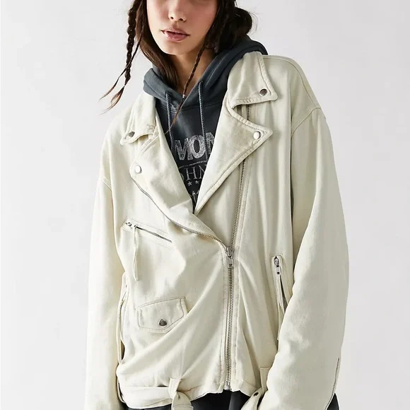 Free people we the free Rebel Rebel Knit Moto Jacket - Picture 2 of 11